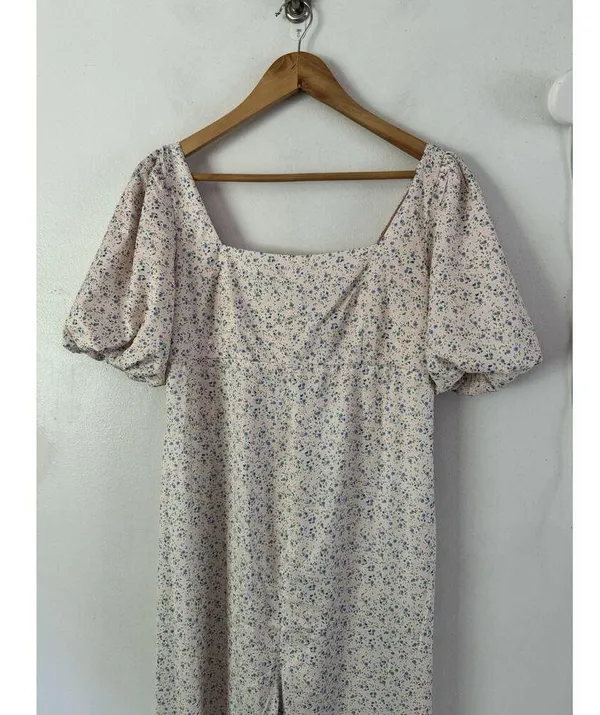 NWT Glamorous Bloom Maternity Ditsy Floral Smocked Straight Leg Jumpsuit Sz XS - Image 4