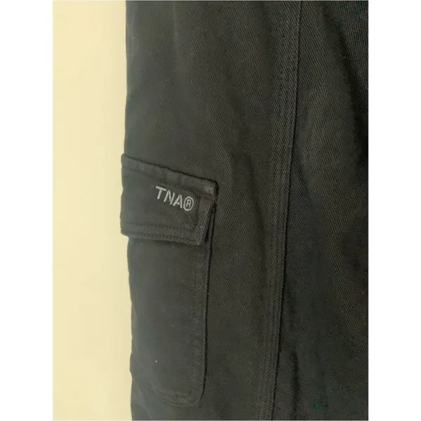 TNA Black Relay Cargo Utility Pants 4 Goth Streetwear Grunge Drop in Pockets - Image 5