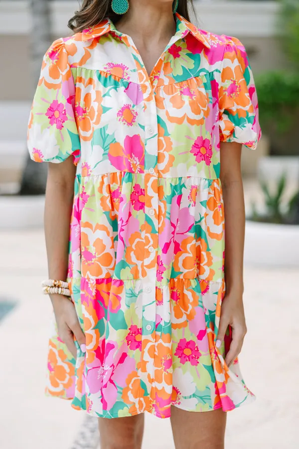 Flying Tomato Button-Down Tiered Collared Floral Print Dress - Image 2