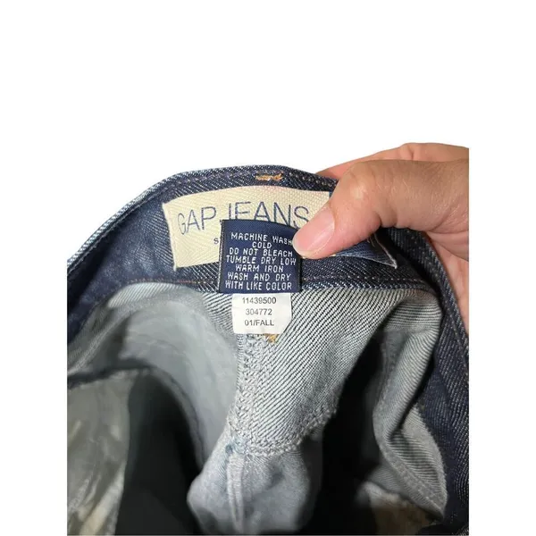Gap‎ Vintage Y2K Jean Maxi Skirt Size 6 - Image 9