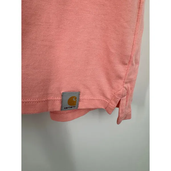 Carhartt T-Shirt women's XXL relaxed fit crew floral C graphic logo peach - Image 3