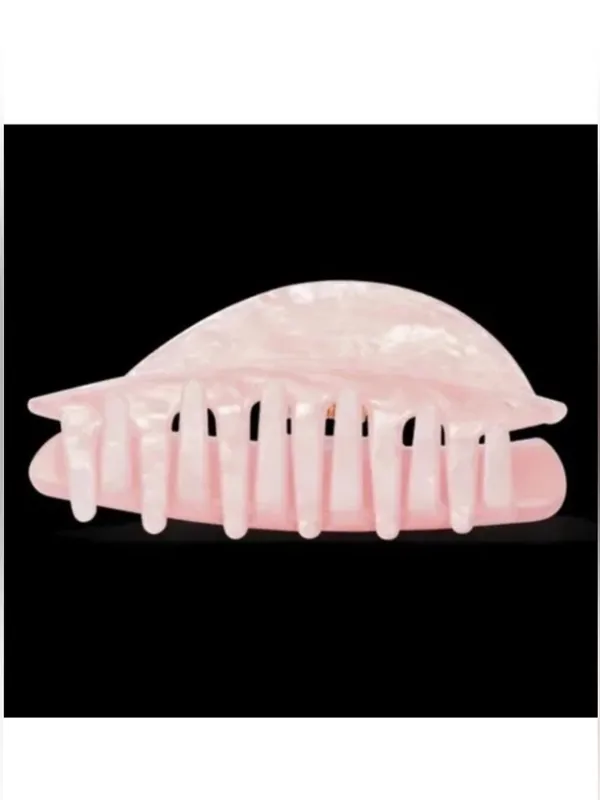 Frasier Sterling Monogram Pink Pearl Hair Claw Clip - Image 3