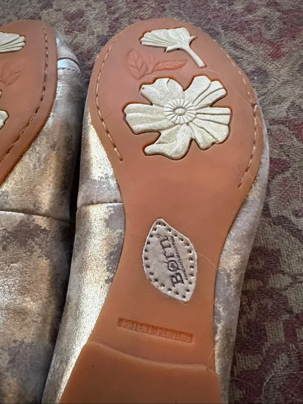 Born Metallic Taupe and Gold Ballet Flats - Image 8