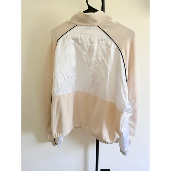 OFFLINE by Aerie Cream White Colorblock Full Zip Track Jacket XL - Image 4