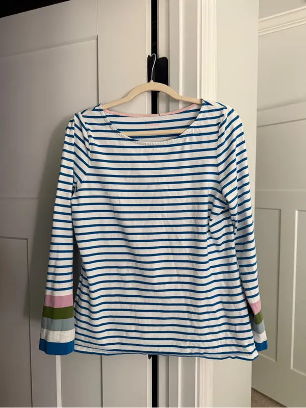 Boden Ella Long Sleeve Breton-Navy‎ striped top - Image 2