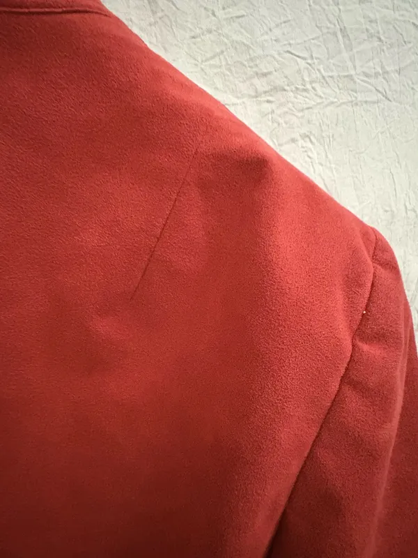 70’s retro Red Ultrasuede jacket with a boho vibe, size M - Image 6