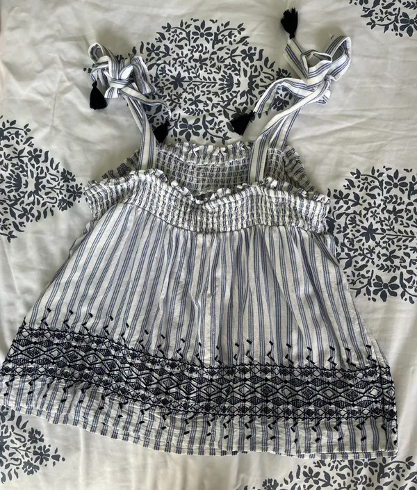Blue And White Striped Tank Top - Image 3