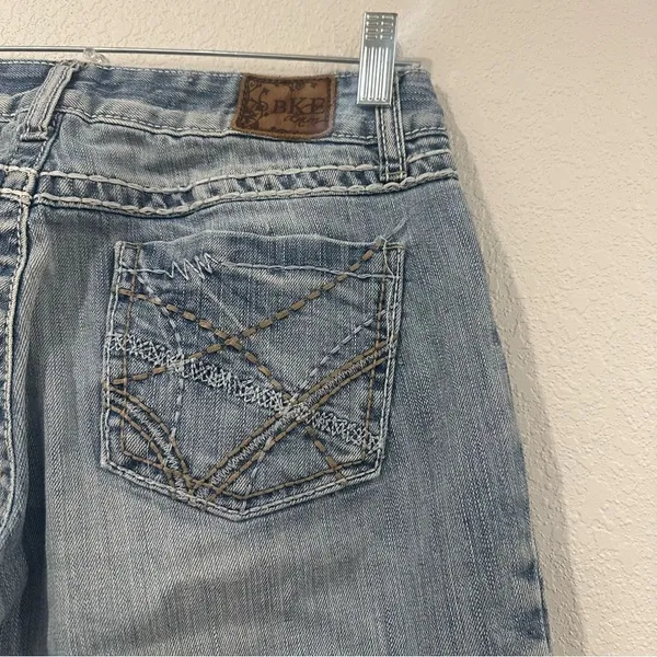 BKE Culture Bootcut Jeans Vintage Sz 28 x 31.5 Low Rise Med/Dark Wash‎ Stretch - Image 2
