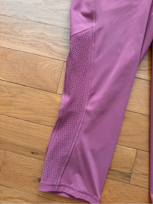 Lululemon Ready To Race Moss Rose Pink 21” Crop Leggings Size 12 - Image 9