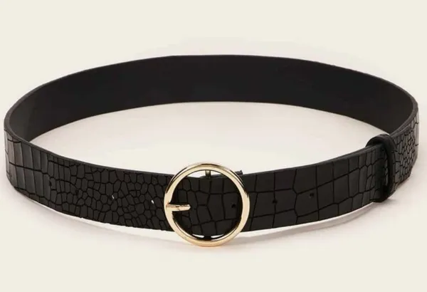 SheIn Crocodile Pattern O-Ring Buckle Belt - Image 2
