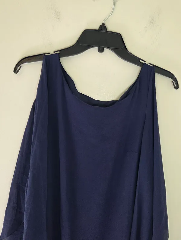 Lilly Pulitzer Marguerite Caftan Navy Silk Mini Dress - Image 2
