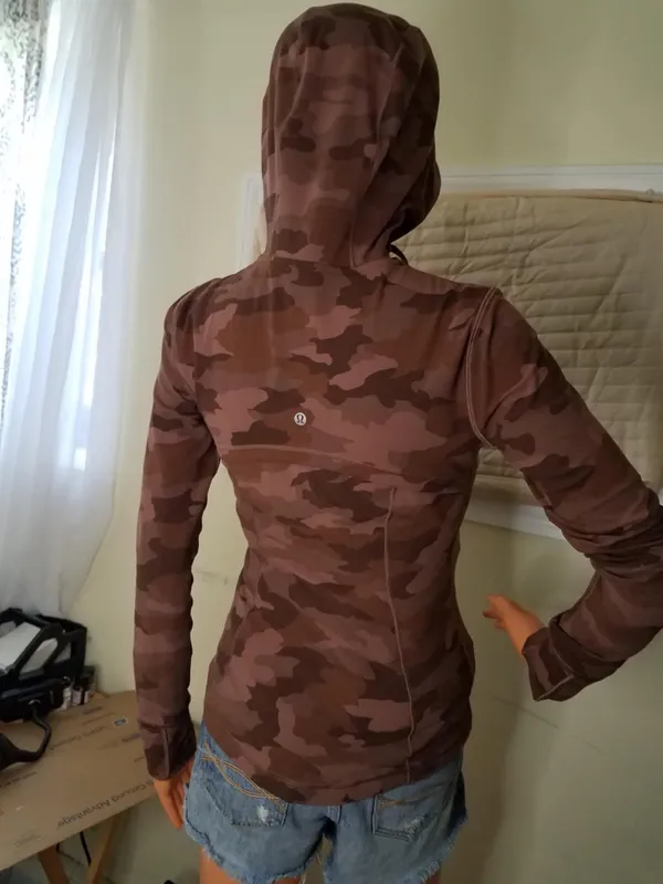 Lululemon Hooded Define Jacket Nulu Size 6 Camo Roasted Brown Hoodie - Image 4