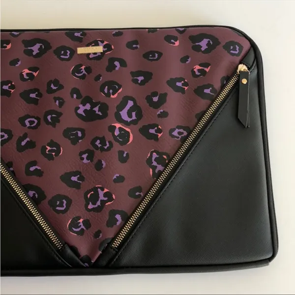 Cotton On leopard print laptop bag purple 15 inch - Image 2
