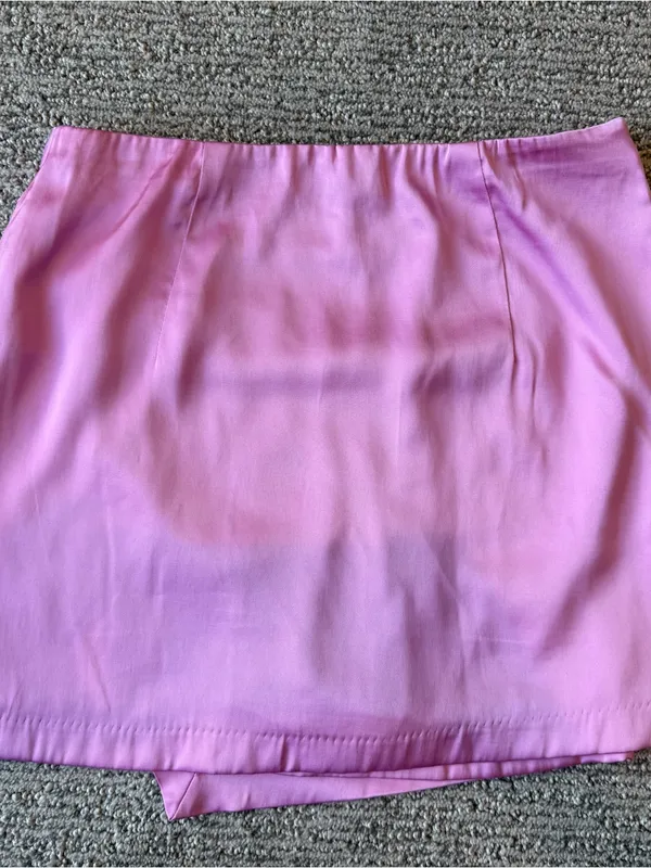 Abercrombie‎ & Fitch Mini Skirt Draped Skort Satin Preppy Coquette Balletcore - Image 3