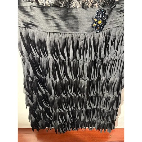Laura.ca Sequin Dress Formal Cocktail Black VNeck Sleeveless Midi 12 - Image 6