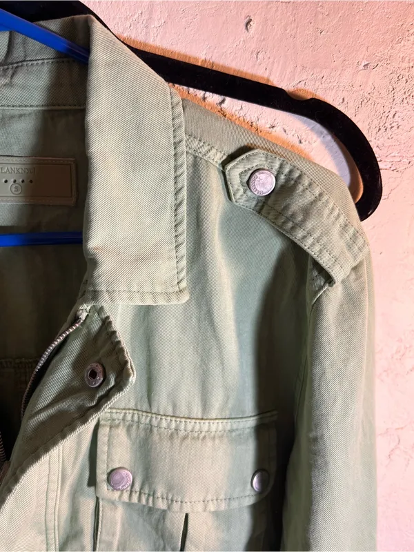 Blank NYC Sage Green Utility Jacket with Drawstring - Image 10