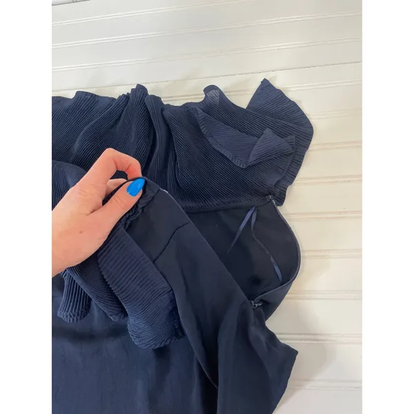Revolve Capulet Vanessa Navy Blue Ruffle One Shoulder Top Size S - Image 6