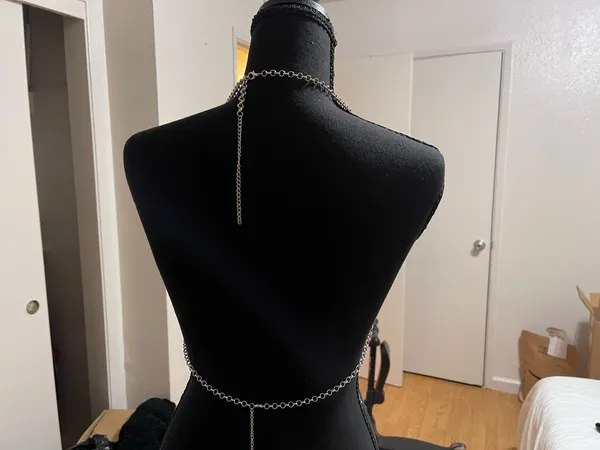 Sliver chain ring bra harness Silver - Image 3