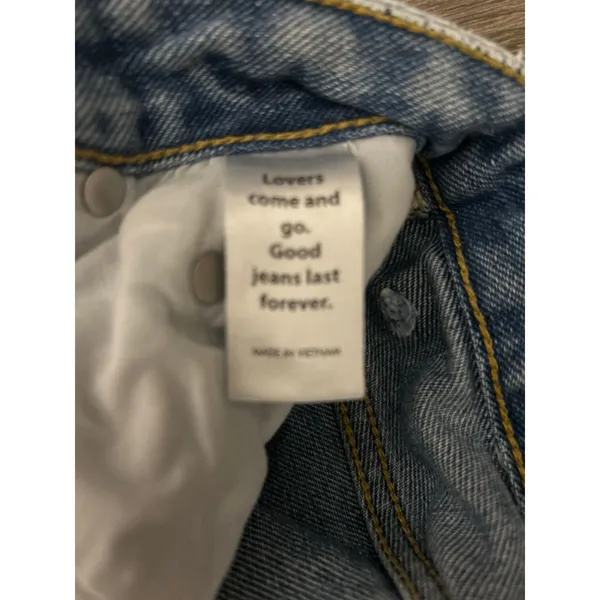 PacSun 90s Boyfriend Jeans Womens 23 Blue Distressed‎ High Rise Straight Leg - Image 4