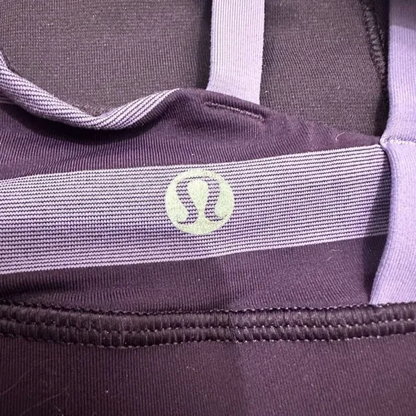 Lululemon Women’s 4 Purple Striped Strappy Energy Bra - Image 7
