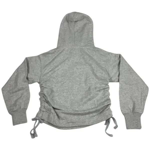 Aerie Hoodie Sweatshirt Oversized Cinch Side Ruched Pullover Grey Cropped XS NEW - Image 6