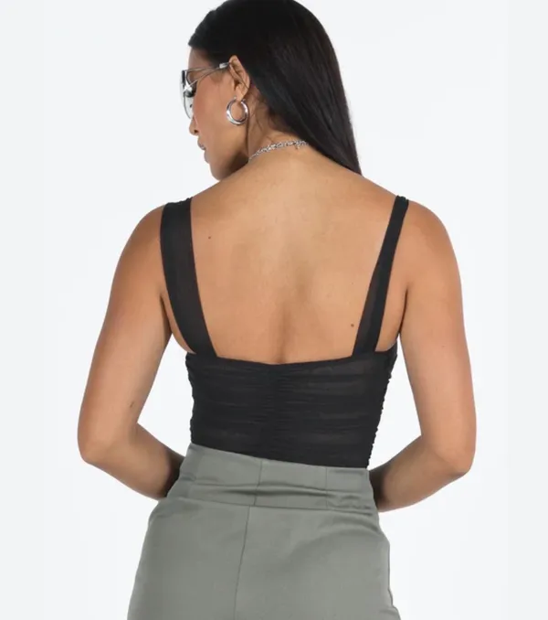 Kalmia Black Bodysuit- Princess Polly - Image 3