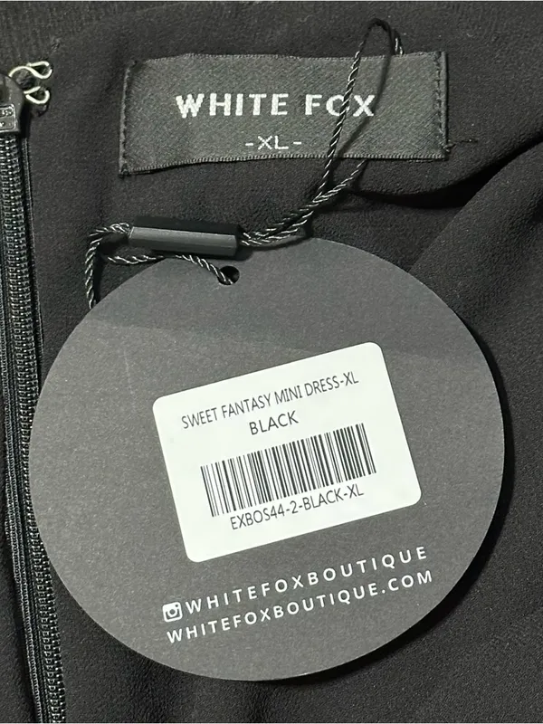 White Fox Boutique NWT Women’s Size XL Black Sweet Fantasy Halter Mini Dress - Image 11