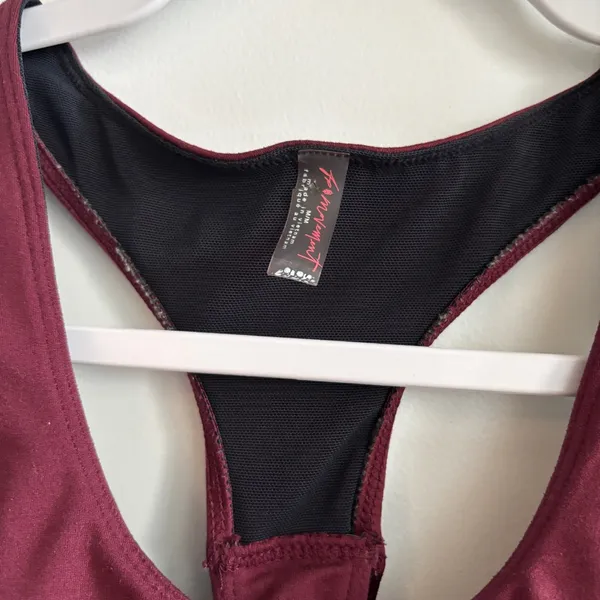Free People Light Synergy Strappy Back Stretch‎ Yoga Crop Top - Image 3