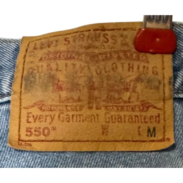 Levi's Womens Jeans 550 Relaxed Fit Tapered‎ Leg Silver Tab Denim Blue 12 Misses - Image 10