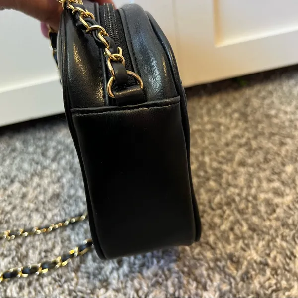 Daniella Bag Vintage Black Vegan Leather‎ Quilted Crossbody Chain Purse - Image 6