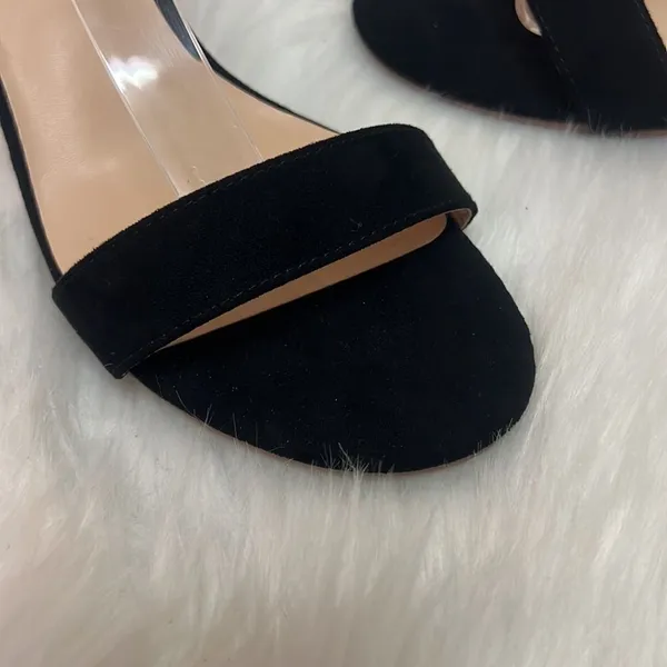 Anne Taylor Black and Cork Chunky heeled sandals‎ Size 7.5 BIN 16 - Image 4