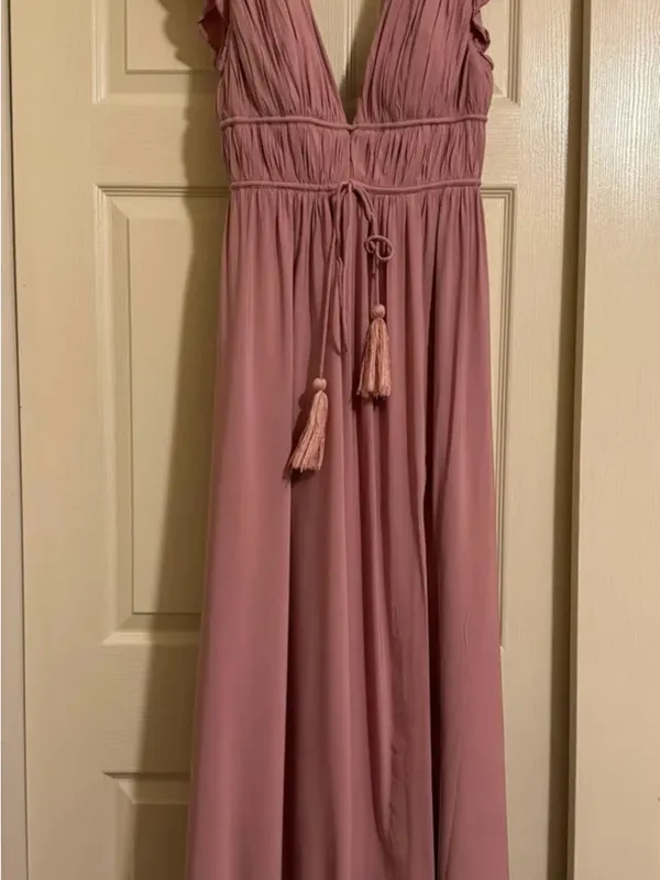 Azazie Santorini Dress in Dusty Rose - Image 4