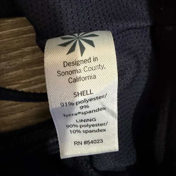 Athleta Womens Sports‎ Bra Size M Navy Blue Chevron Textured Strappy Back Gym - Image 6