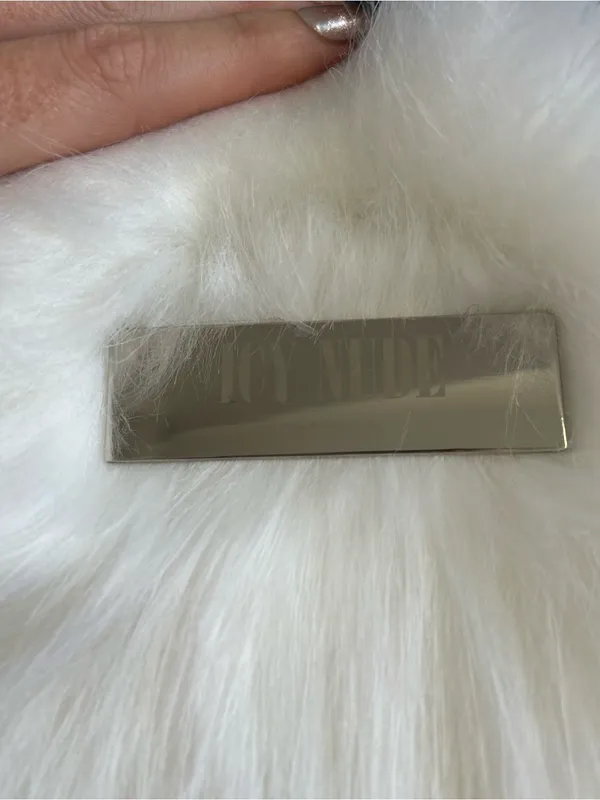 White Faux Fur Wristlet Clutch - Unbranded - Image 2