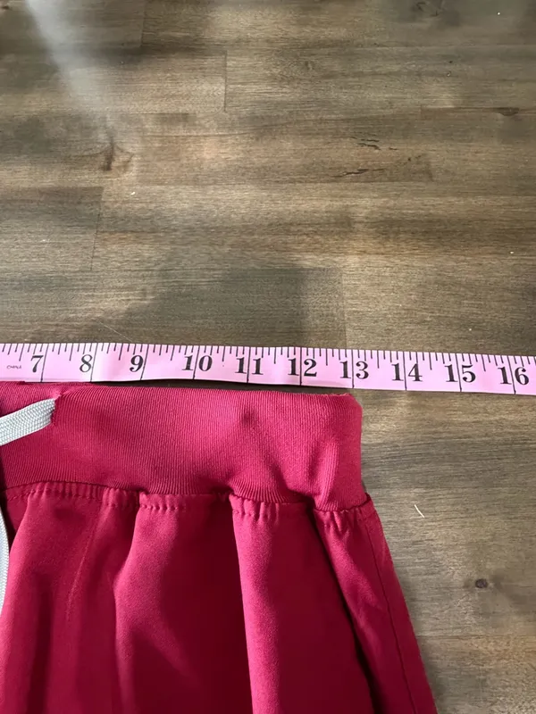 Women's Dark Red Two Piece Scrub Set Size Small #260806 - Image 11