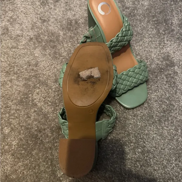 Mint Green Braided Women's Sandals Size 8 - Image 3