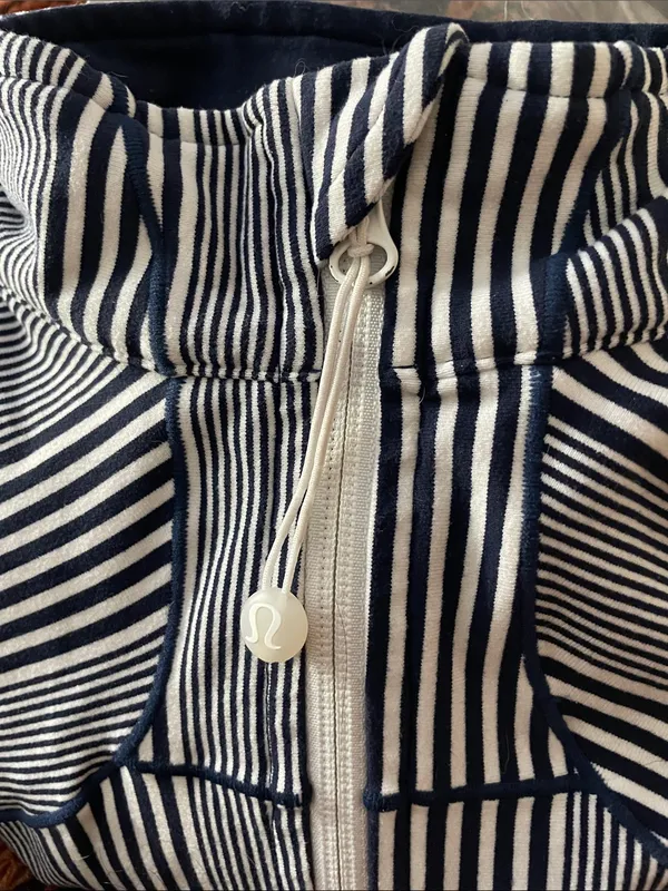 Lululemon Forme Jacket II Striped Zip-Up Athletic Jacket Size 4 - Image 3