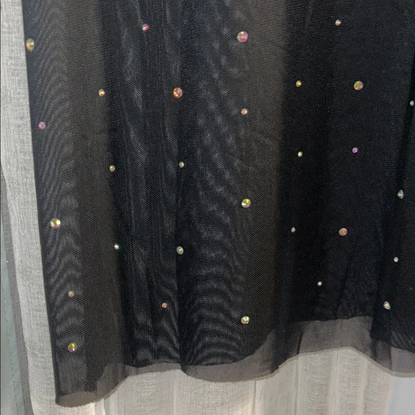 NWT Wild Fable Size XXS Black Long Sleeve Jeweled Dress - Image 4