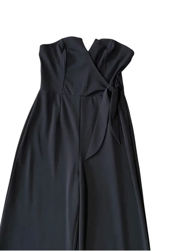 FRANCESCA'S ALYA Strapless Wide Leg Crepe Jumpsuit - Image 3