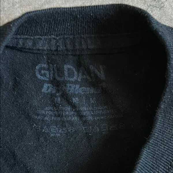 Gildan Black and White Fish Tee - Image 4