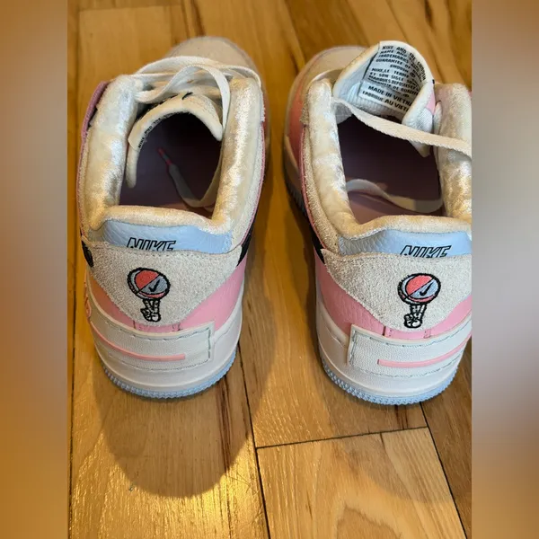 Nike Air Force 1 Shadow "Hoops Pack" sneakers in the Medium Soft Pink colorway. - Image 7