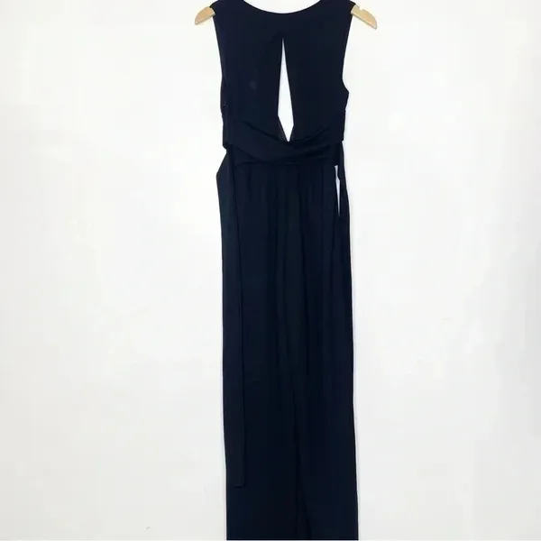 Lulus Make Memories Black Plunge Sleeveless Wide-Leg Jumpsuit Size Small - Image 8