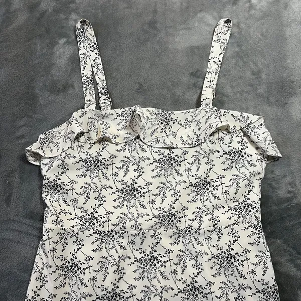 Altar’d State Sleeveless Ruffle Trim Floral Print Dress Size M Going Out Party - Image 3