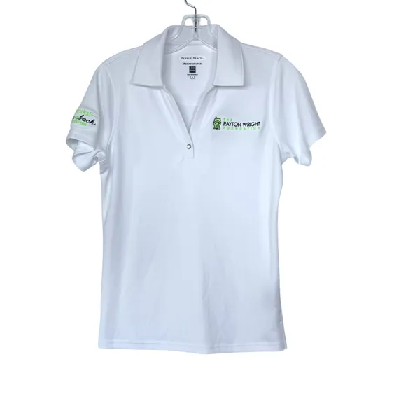 Pebble Beach White Company Logo Polo Short Sleeve Golf Top Womens Size Small - Image 8