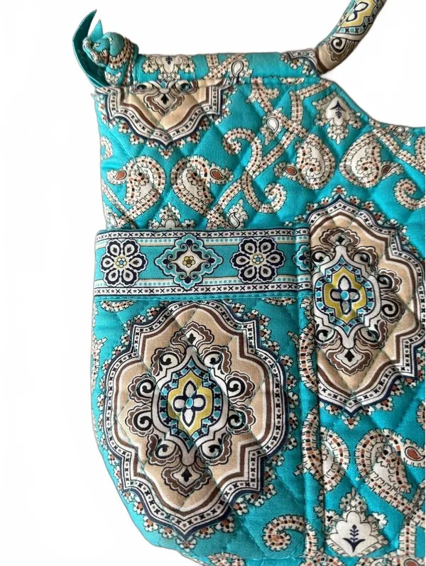 Vera Bradley Gabby Satchel Totally Turquoise Gracious Purse Cottage Coquette - Image 5