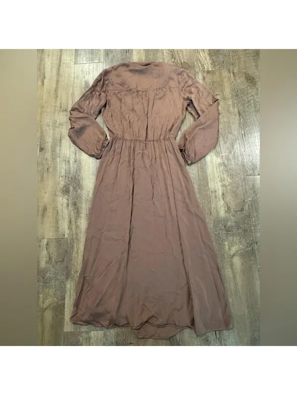 Cloth & Stone Long Sleeve button down midi dress collared Small - Image 5