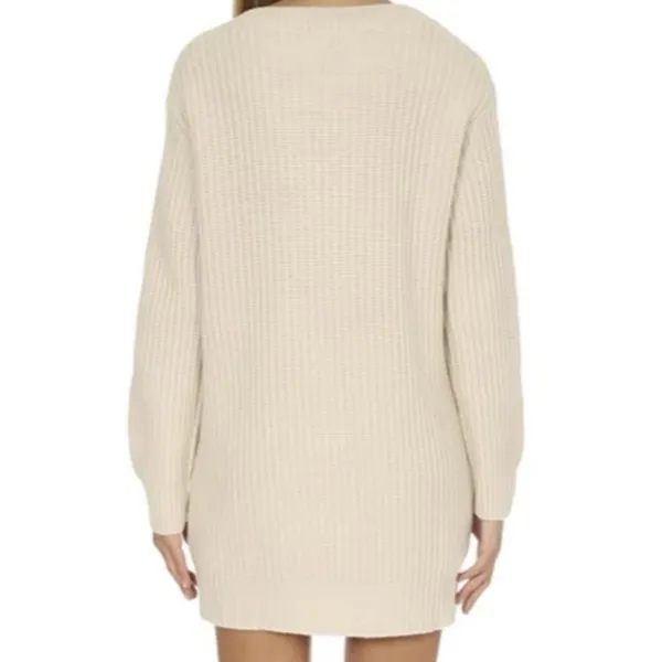 Rails Nicole Lace Wool Cashmere‎ Sweater Dress Revolve Cream Tan size small - Image 2