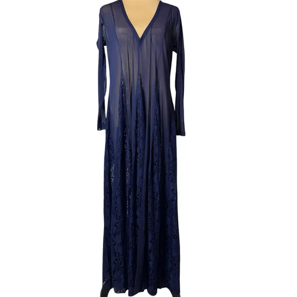 We‎ are HAH Mama C Navy Lace Panel Dress - Image 5