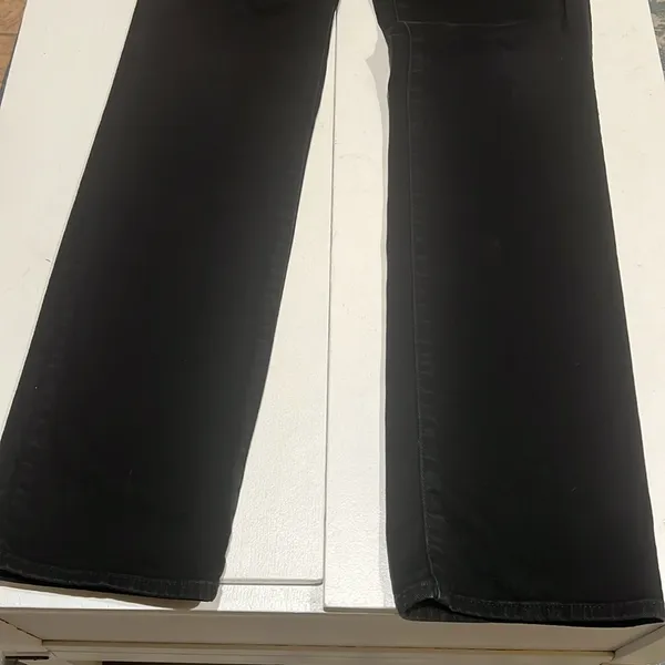7 for all mankind women’s standard straight leg size 31 black jean - Image 6