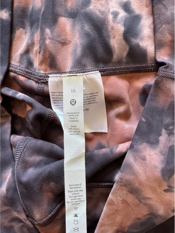 Lululemon Align High Rise 25” Diamond Dye Pink Pastel Size 18 NWT - Image 6